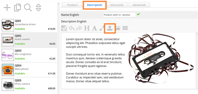 Extra product photos