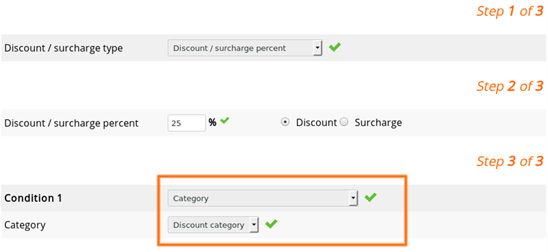Discount example step 2