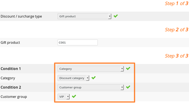 Discount example step 4